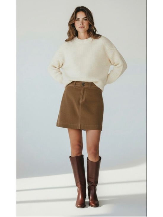 Faherty Dresses & Skirts - Faherty Stretch Corduroy Mini Skirt Organic Cotton Size 8
